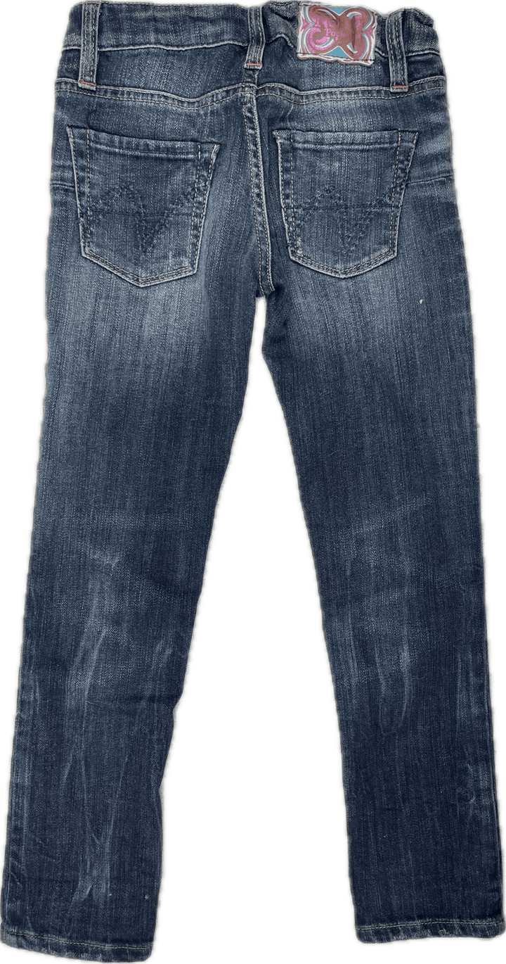 Nolita Pocket Girls 'Lace Waist' Slim Straight Jeans - Size 6Y - Jean Pool