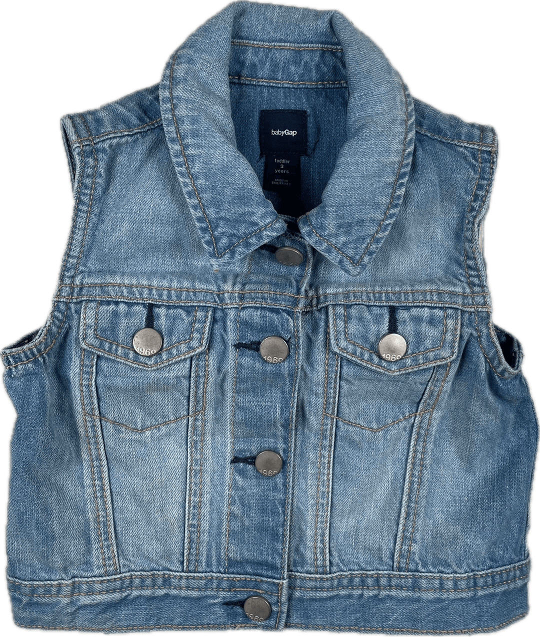 Baby Gap Classic Denim Sleeveless Jacket - Size 3Y - Jean Pool