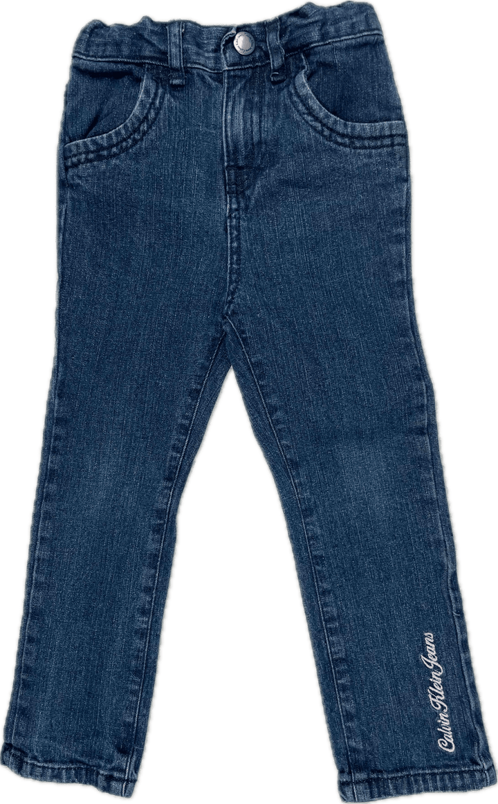 Calvin Klein Kids Stretch Slim Fit Jeans - Size 2 Years - Jean Pool