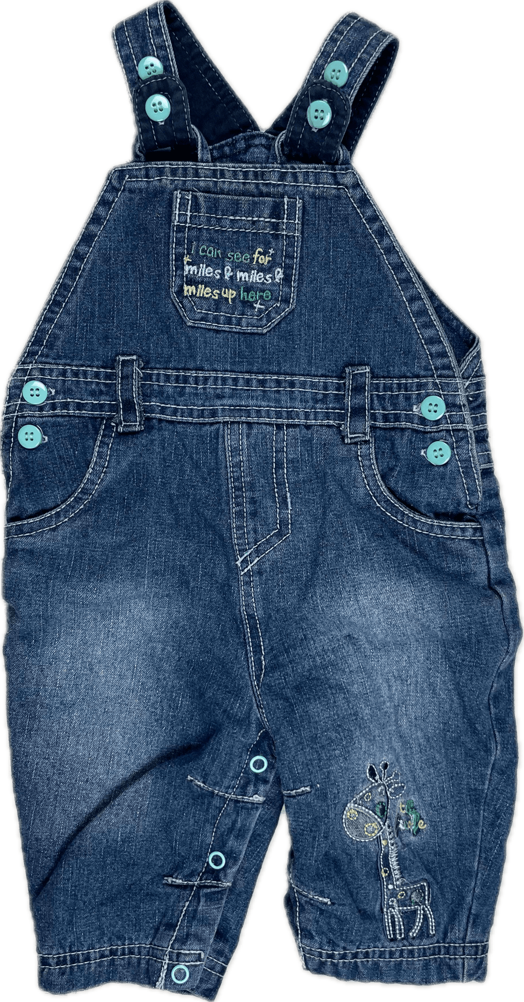 St Bernard Classic Bib & Brace Denim Overalls - Size 3/6M - Jean Pool