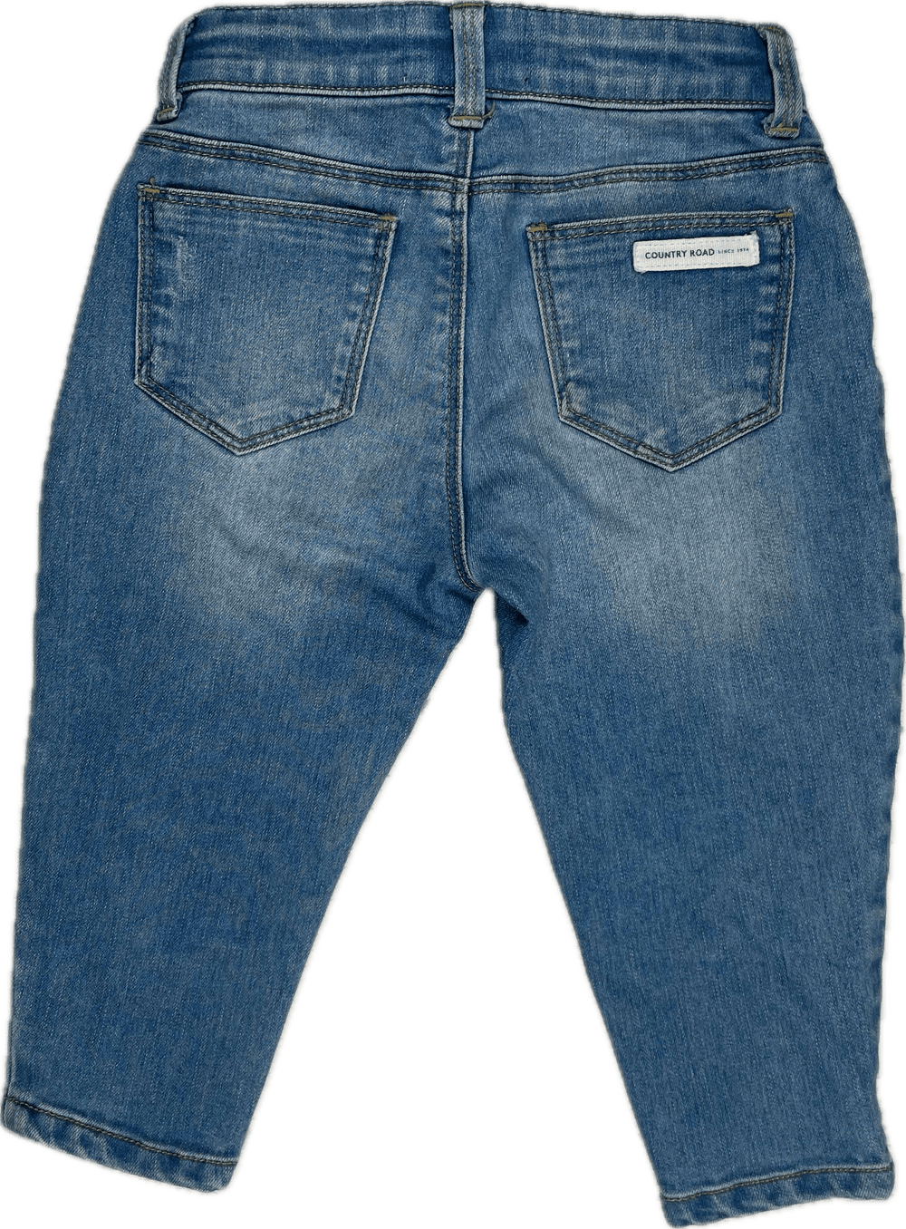Country Road Tapered Ripped Denim Jeans -Size 2 - Jean Pool