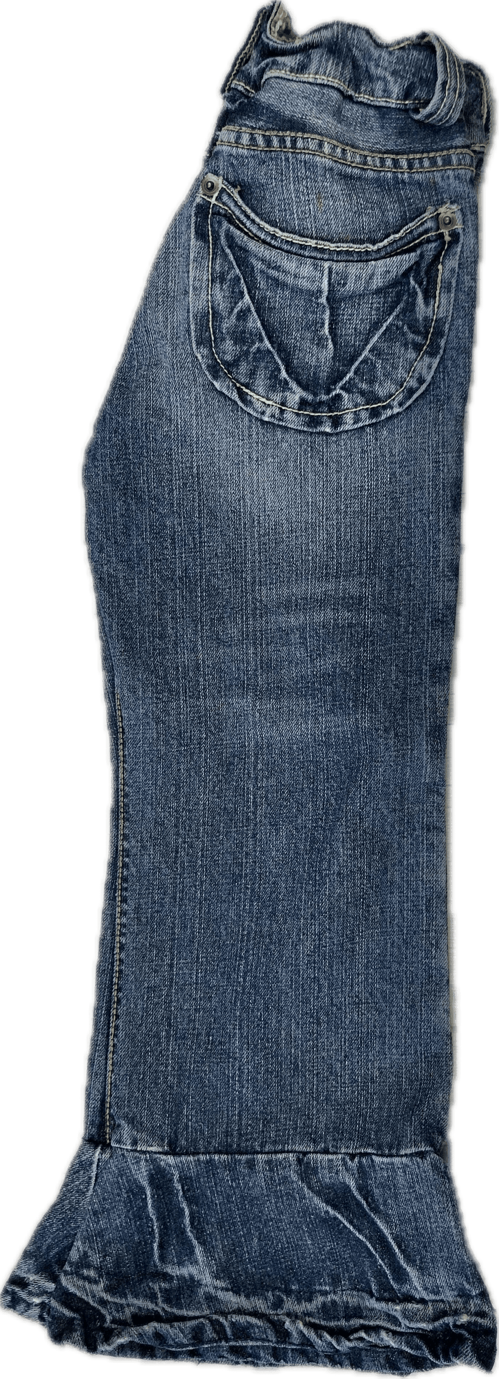 Trelise Cooper Kids Denim Frilled Hem Jeans - Size 7 - Jean Pool