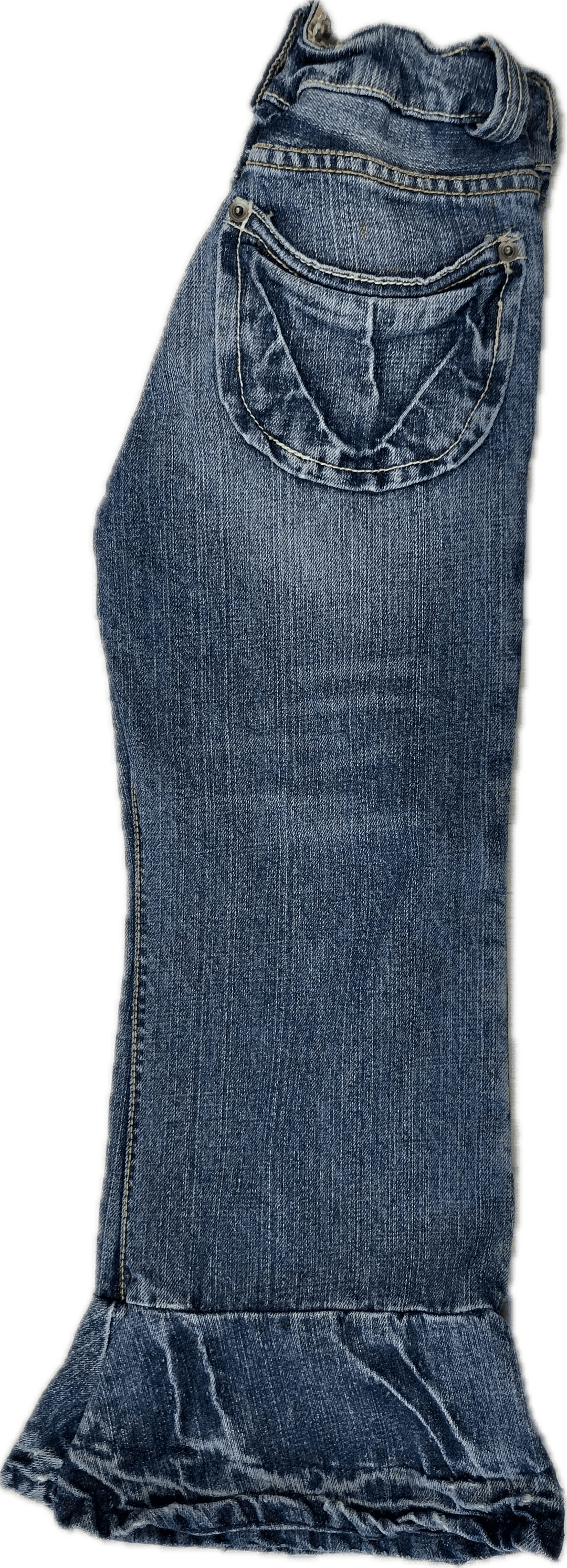 Trelise Cooper Kids Denim Frilled Hem Jeans - Size 7 - Jean Pool