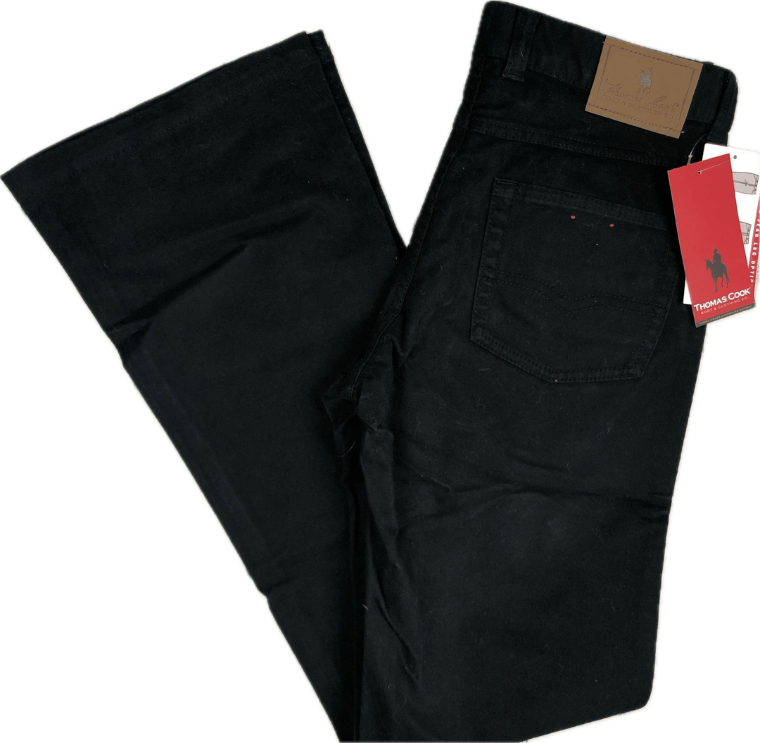 NWT- Thomas Cook Ladies Black Straight Leg Stretch Jeans- Size 10 - Jean Pool