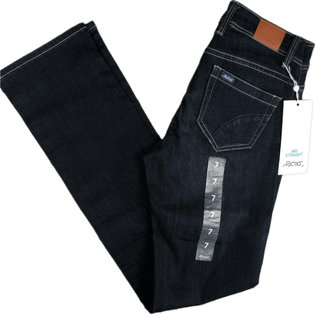 NWT - Lee Mid Straight Riders Stretch Denim Jeans- Size 7 - Jean Pool