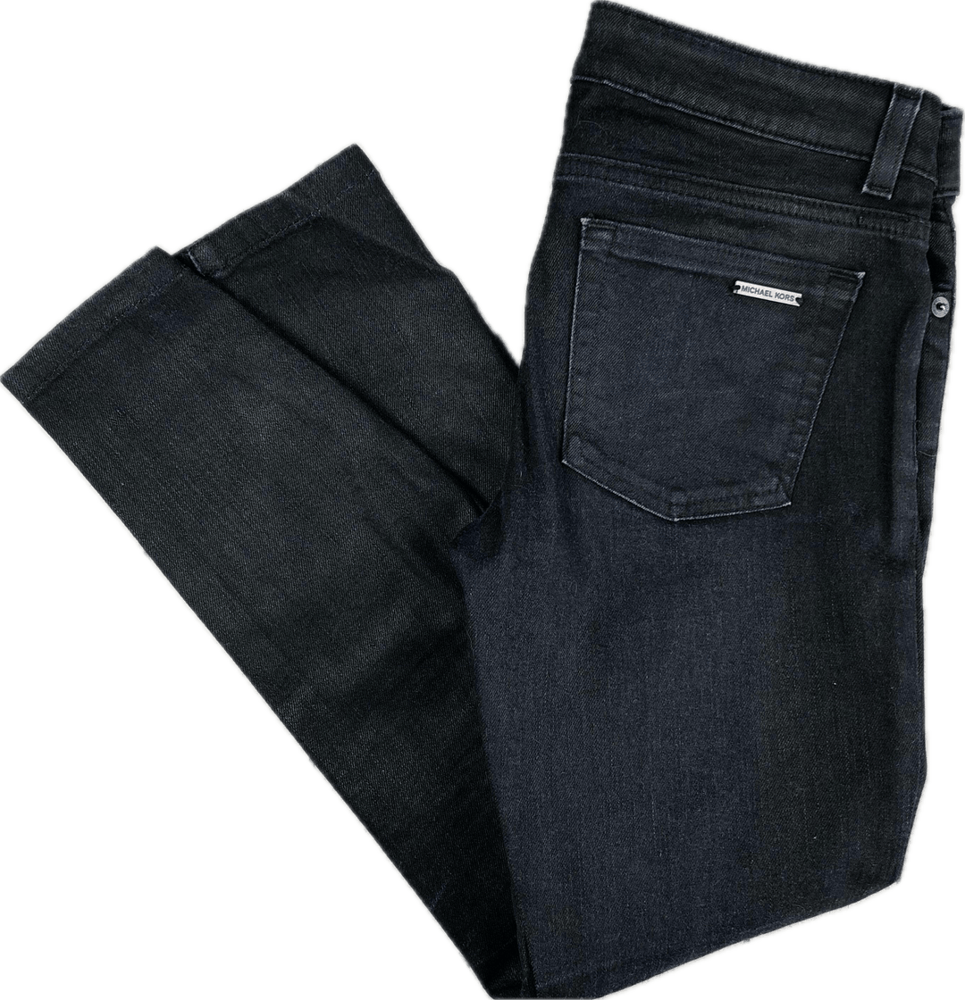 Michael Kors Dark Wash 'Skinny' Coated Stretch Jeans- Size 0 or 6 AU - Jean Pool