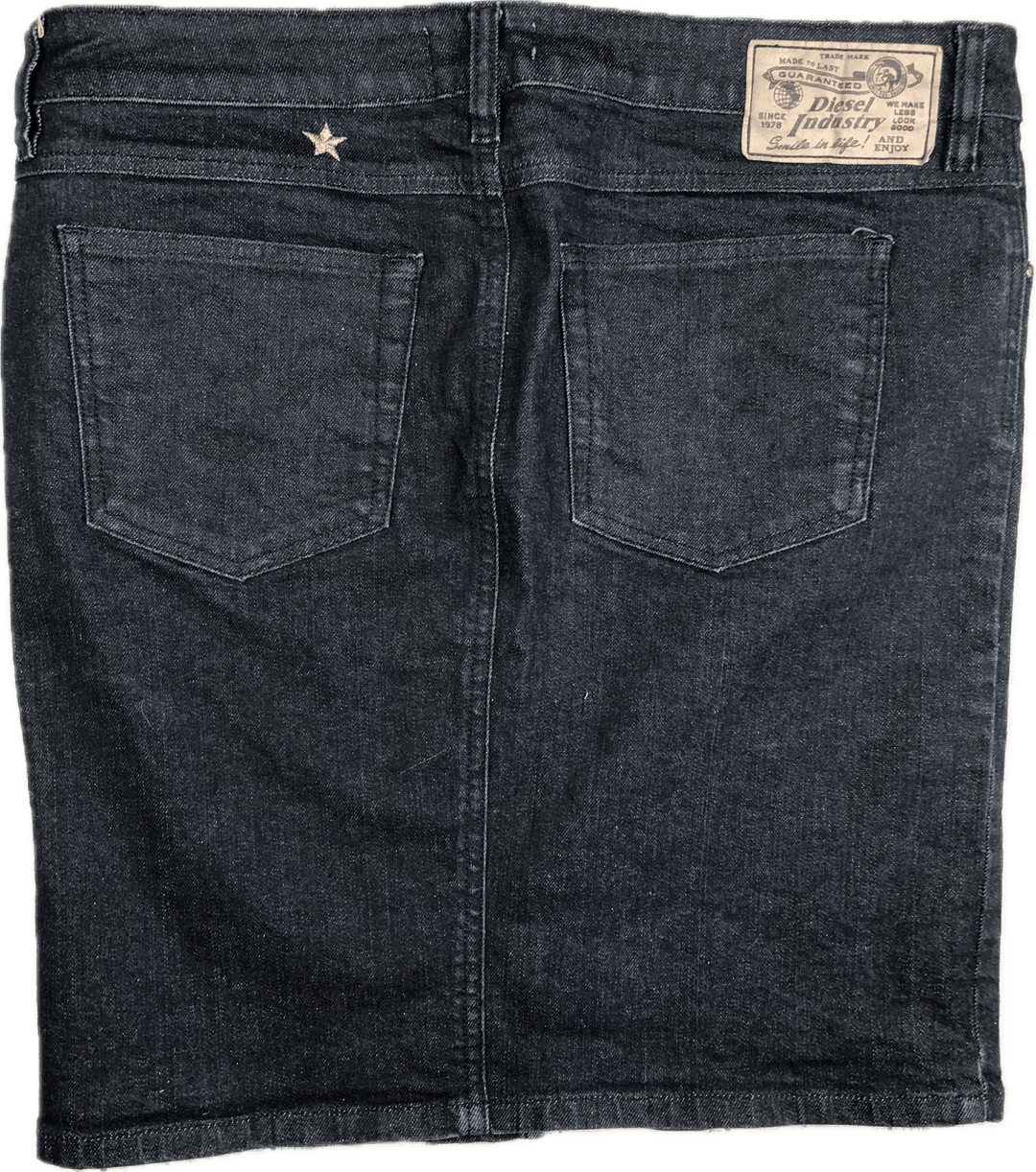 Diesel Italy Stretch Denim Skirt - Size 32 - Jean Pool