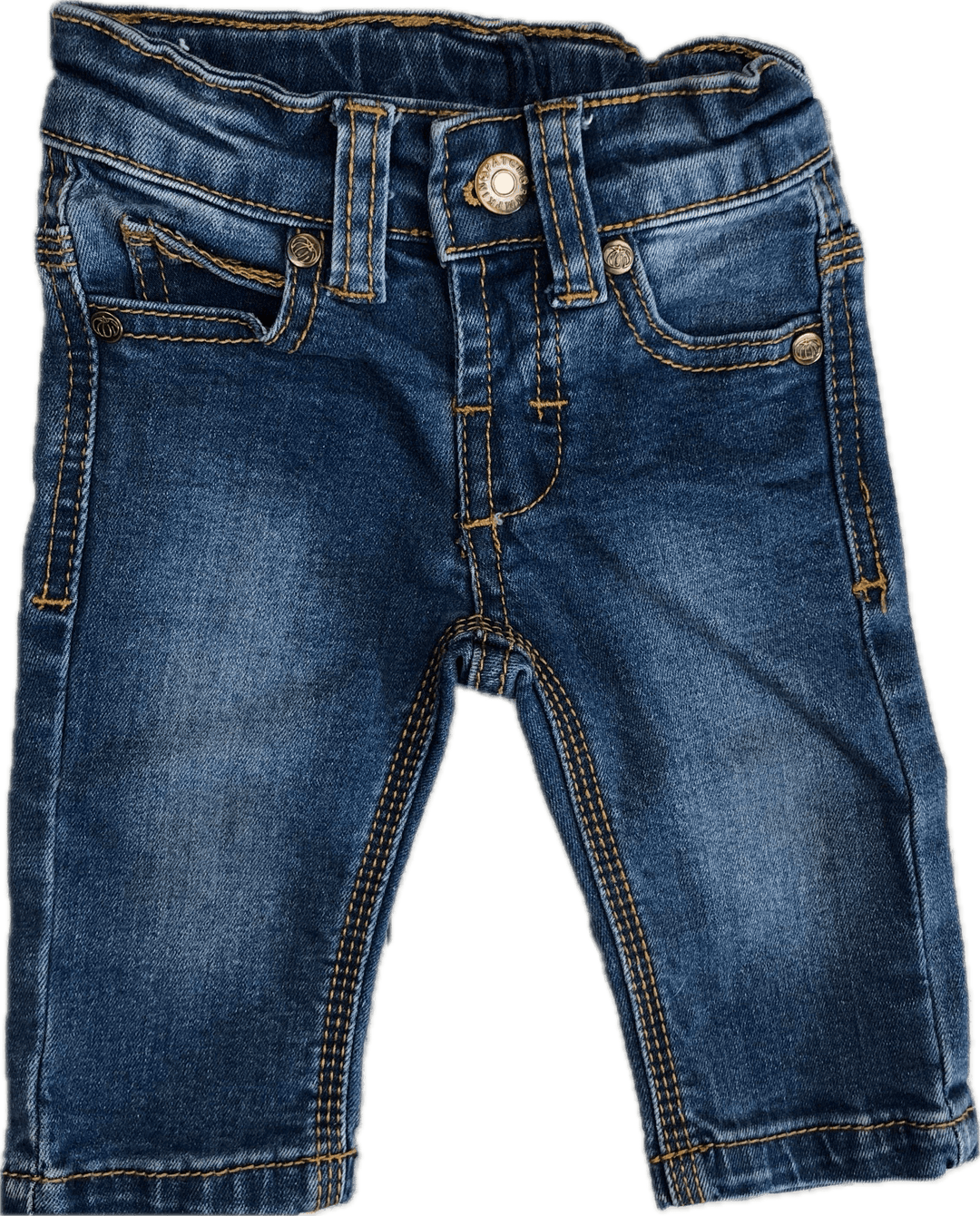 Pumpkin Patch Distressed Denim Baby Jeans - Size 0-3M - Jean Pool