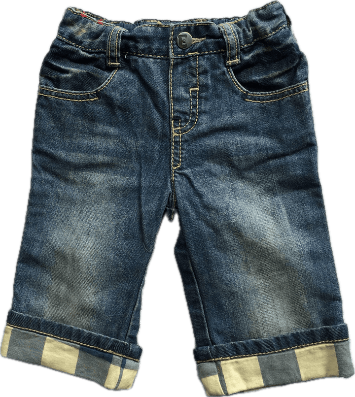 Esprit Boys Check Lined Denim Jeans - Size 3M - Jean Pool