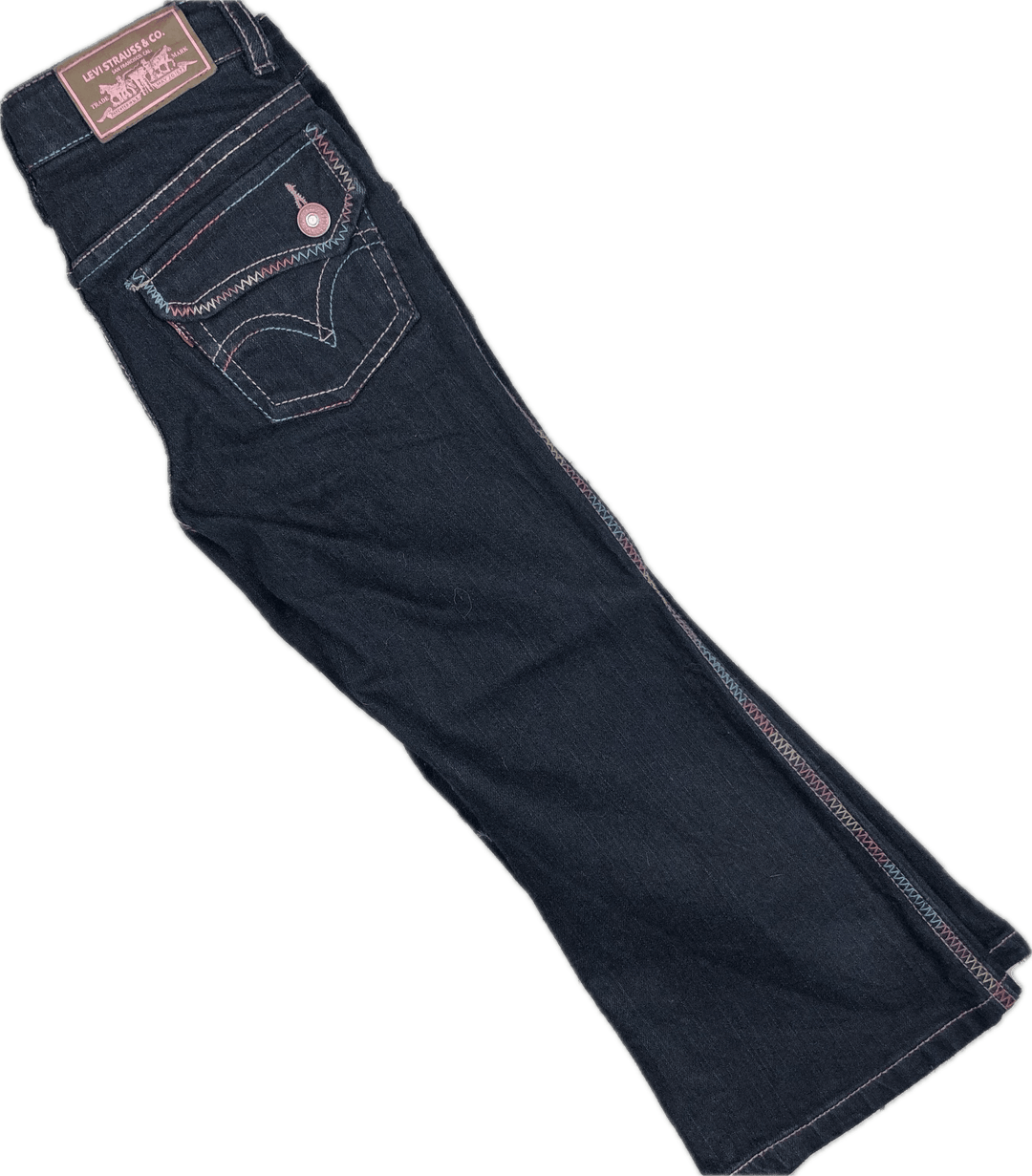 Levis Girls Rainbow Stitch Jeans - Size 4 - Jean Pool