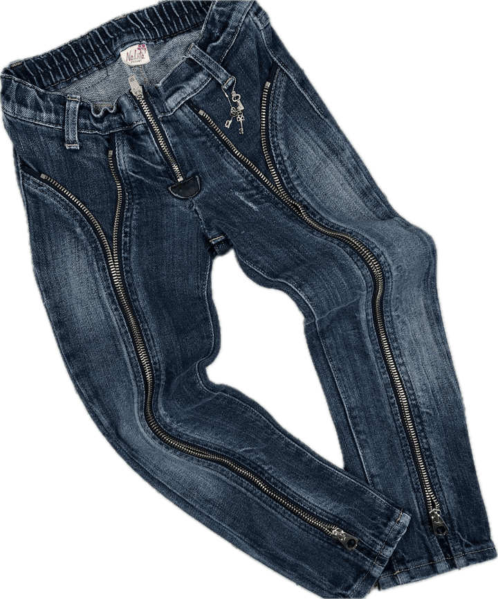 Nolita Pocket Girls 'Zip' Jeans - Size 4 - Jean Pool