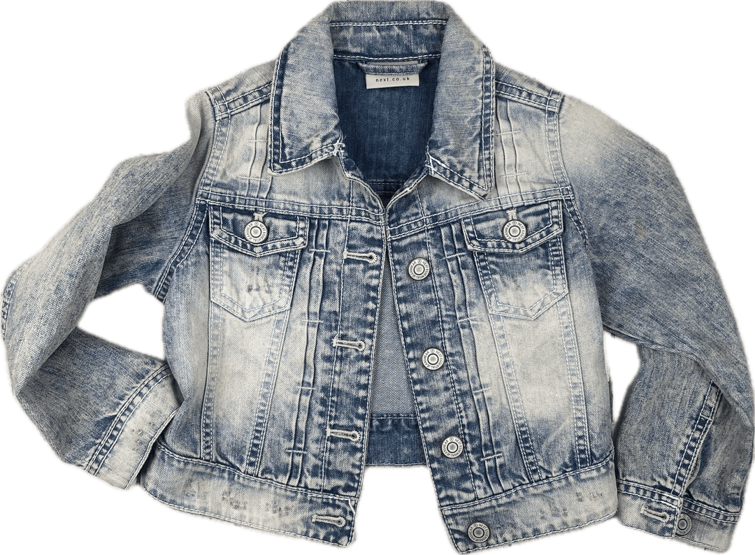 Kids Snow Wash Denim Jacket by NEXT - Size 5 - Jean Pool