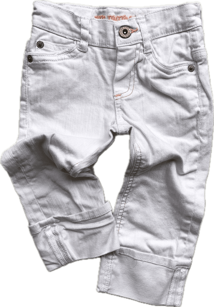 Ted Baker White Girls Denim Turn up Jeans - Size 12/18M - Jean Pool