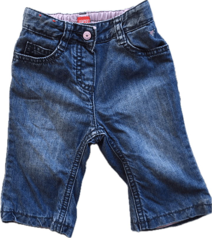 Esprit Girls Jersey Lined Denim Jeans - Size 6M - Jean Pool