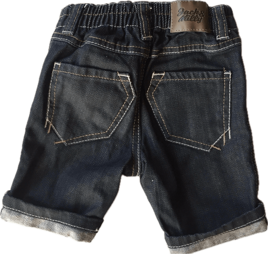 Jack & Milly Baby Boys Denim Shorts- Size 0 - Jean Pool