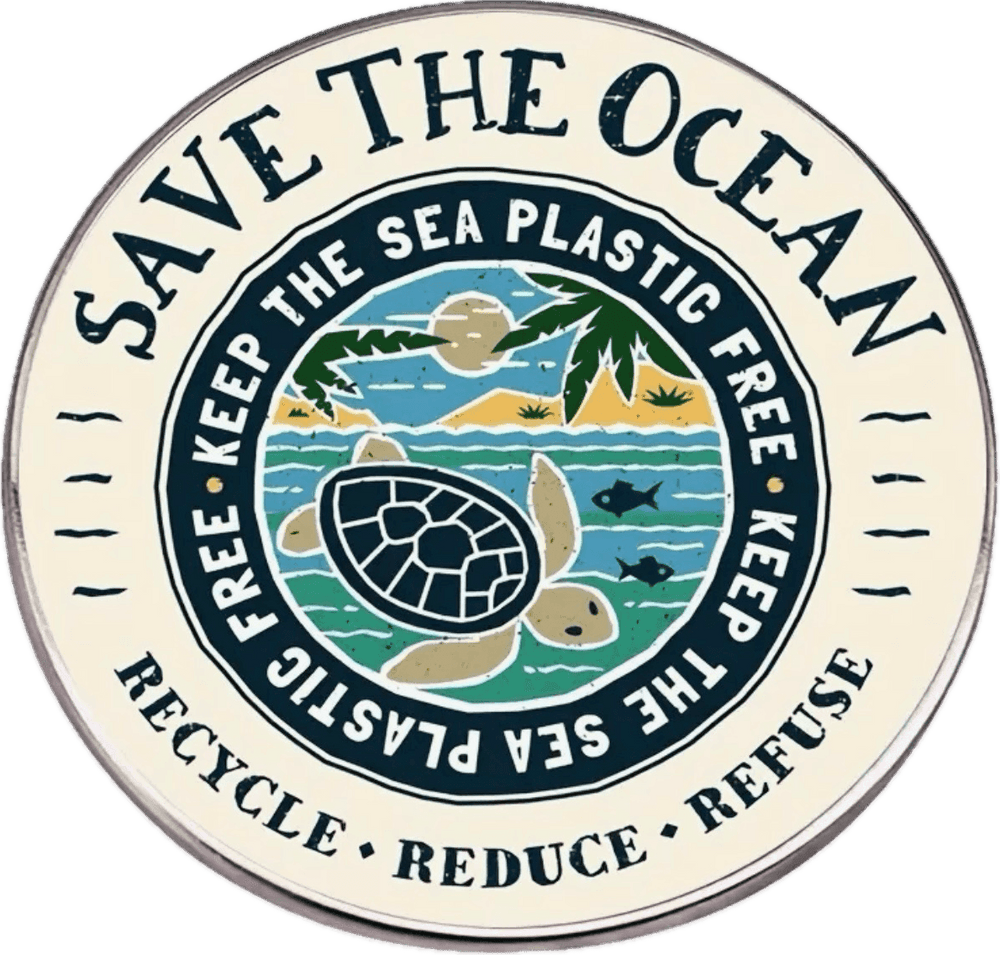 ‘Save the Planet- Plastic Free' - Enamel Pin - Jean Pool