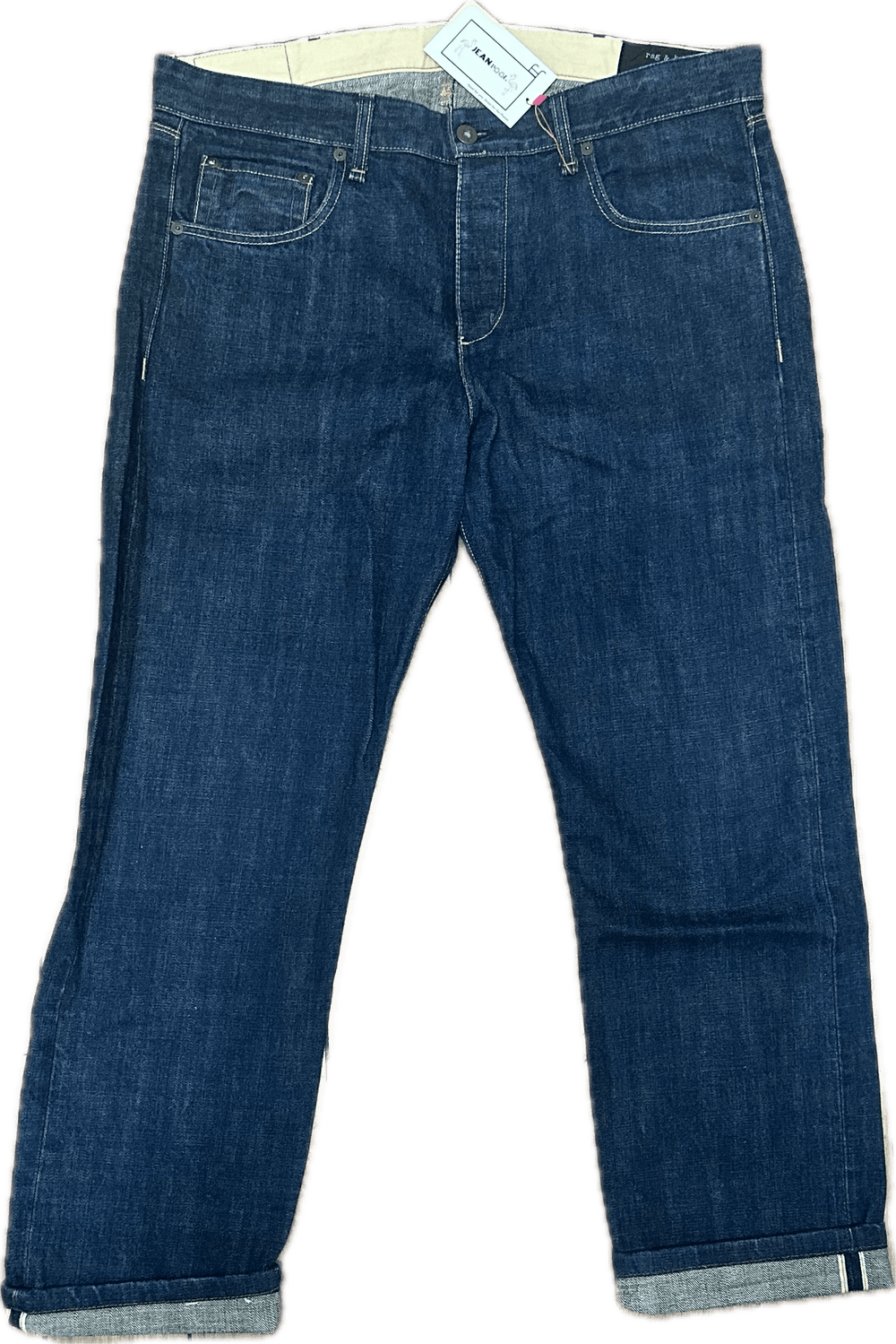 Rag & Bone Mens Slim Straight Selvedge Archive Jeans - Size 34 - Jean Pool