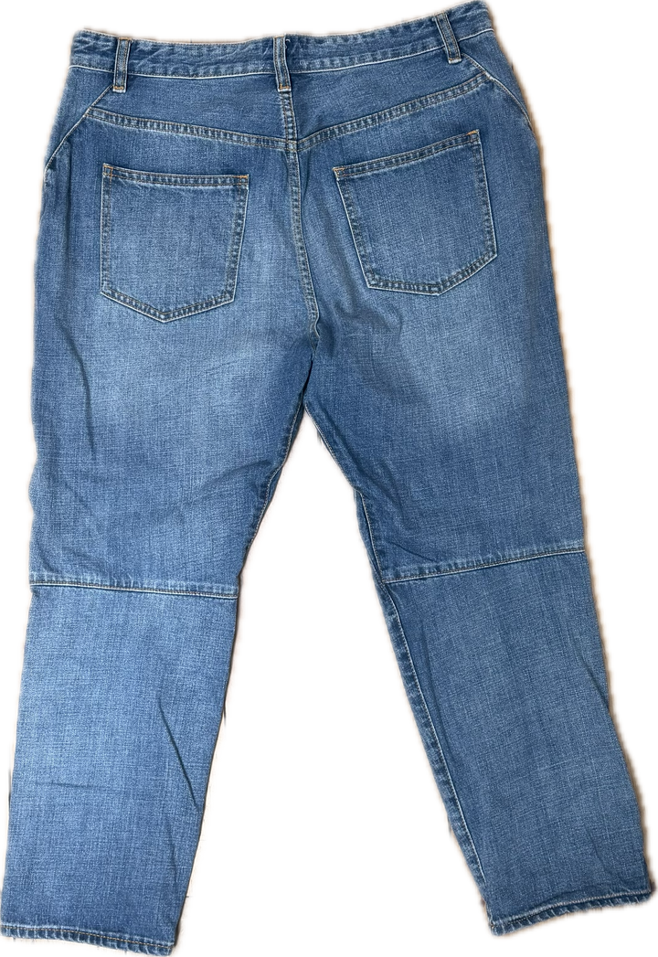 Morrison Panelled Leg Boyfriend Crop Jeans -Size 31