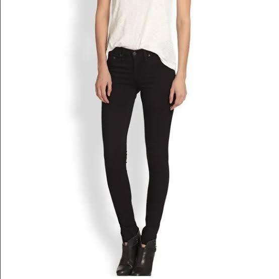 Rag Bone 'Legging' Skinny Mid Rise Jeans in Black- Size 32