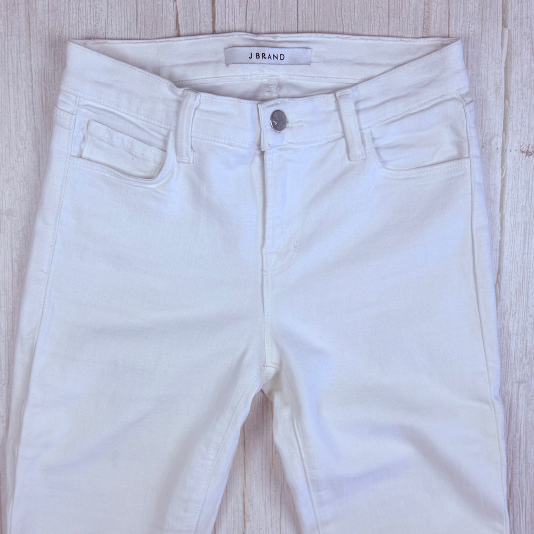 J Brand 'Skinny Leg' Mid Rise White Jeans - Size 26
