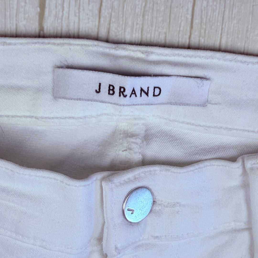 J Brand 'Skinny Leg' Mid Rise White Jeans - Size 26