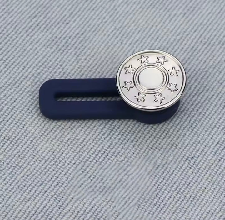 Jeans Waist Silver Star Extender Button - Mending is better than ending!
