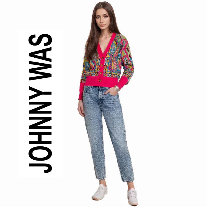 NWT- Johnny Was ‘Palermo' Slim Boyfriend Jeans - Size 28