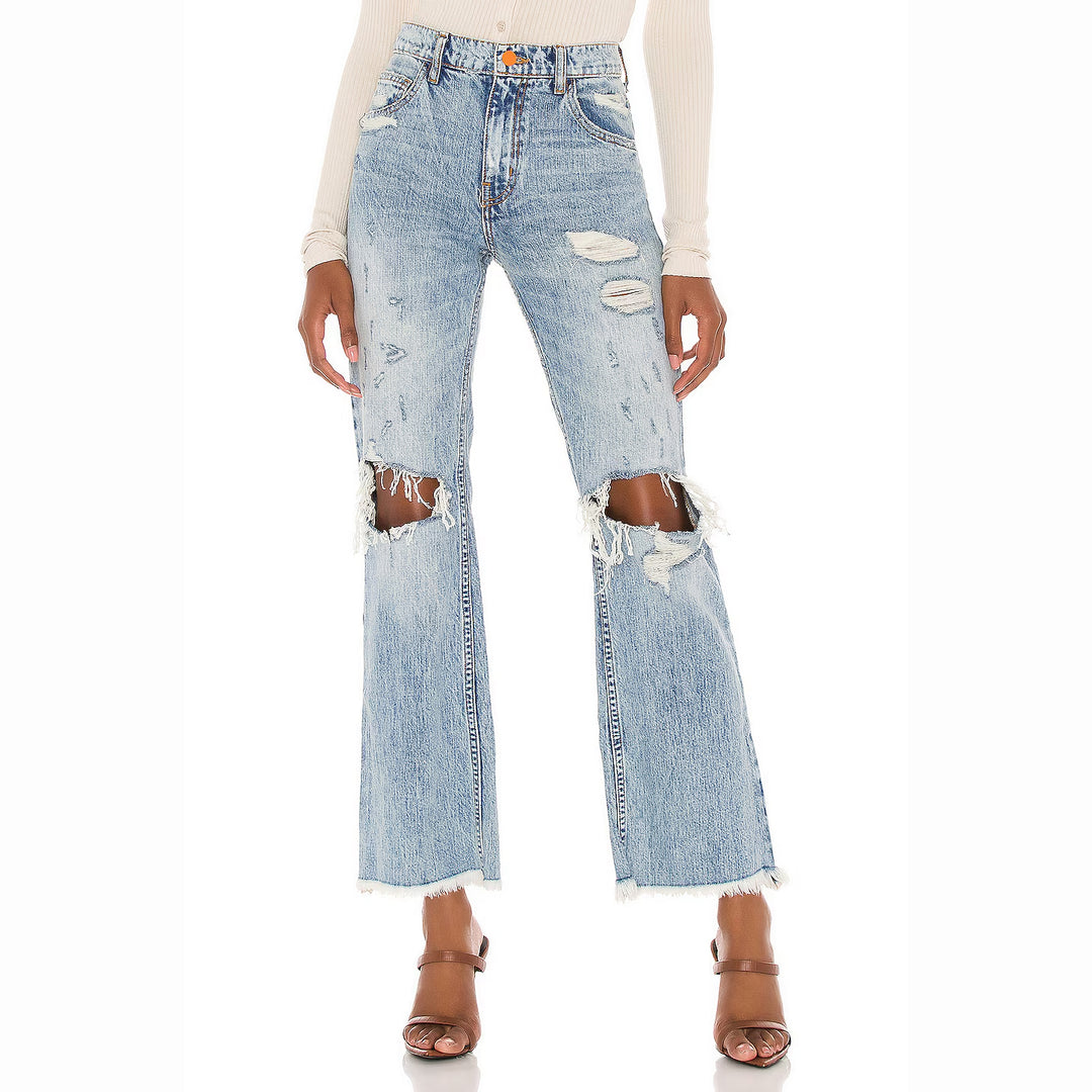 NWT- La Detresse USA Made Distressed Flare Jeans  -Size 28