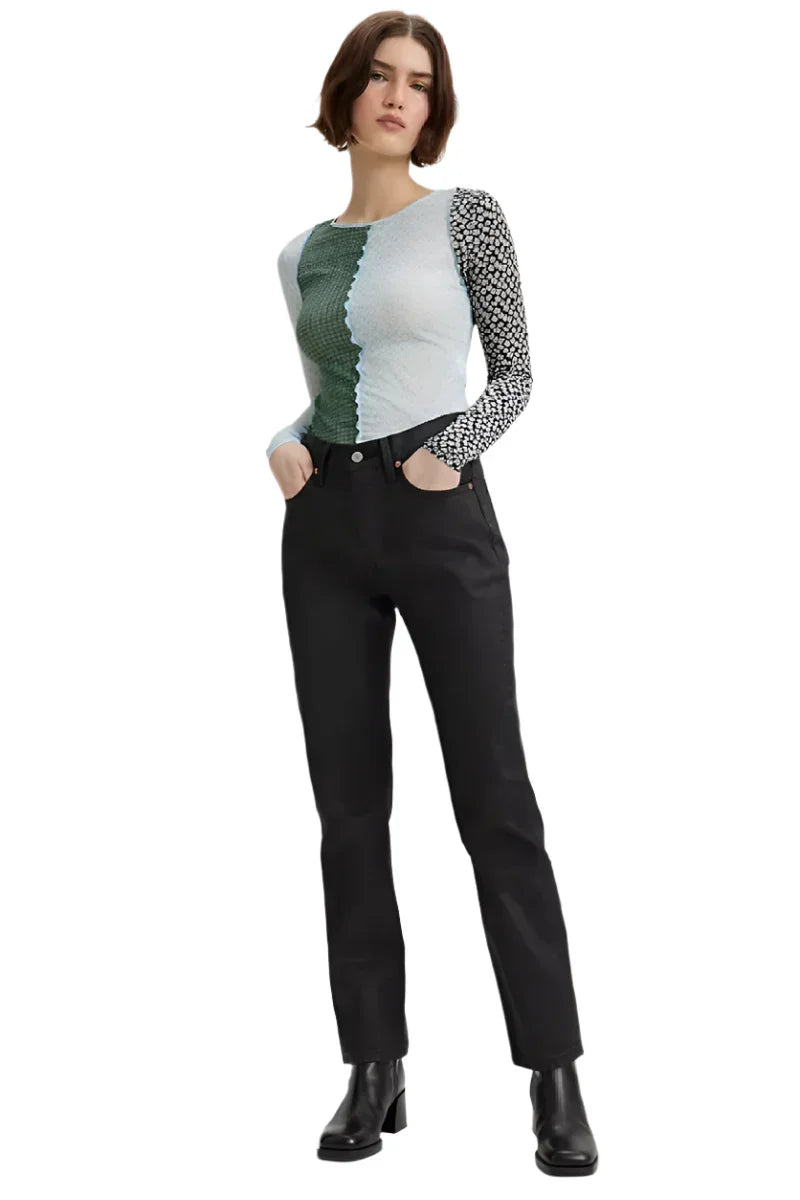 NWT - Levis 501 Wax Coated Posh Party Ladies Jeans - 24/30