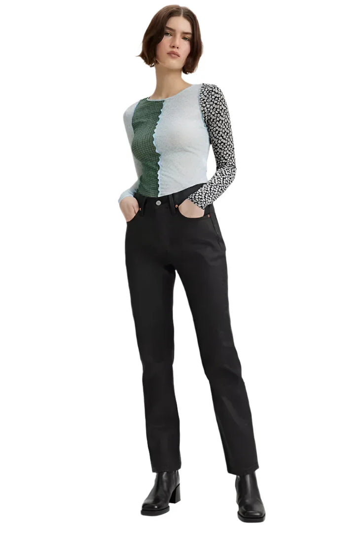 NWT - Levis 501 Wax Coated Posh Party Ladies Jeans - 24/30