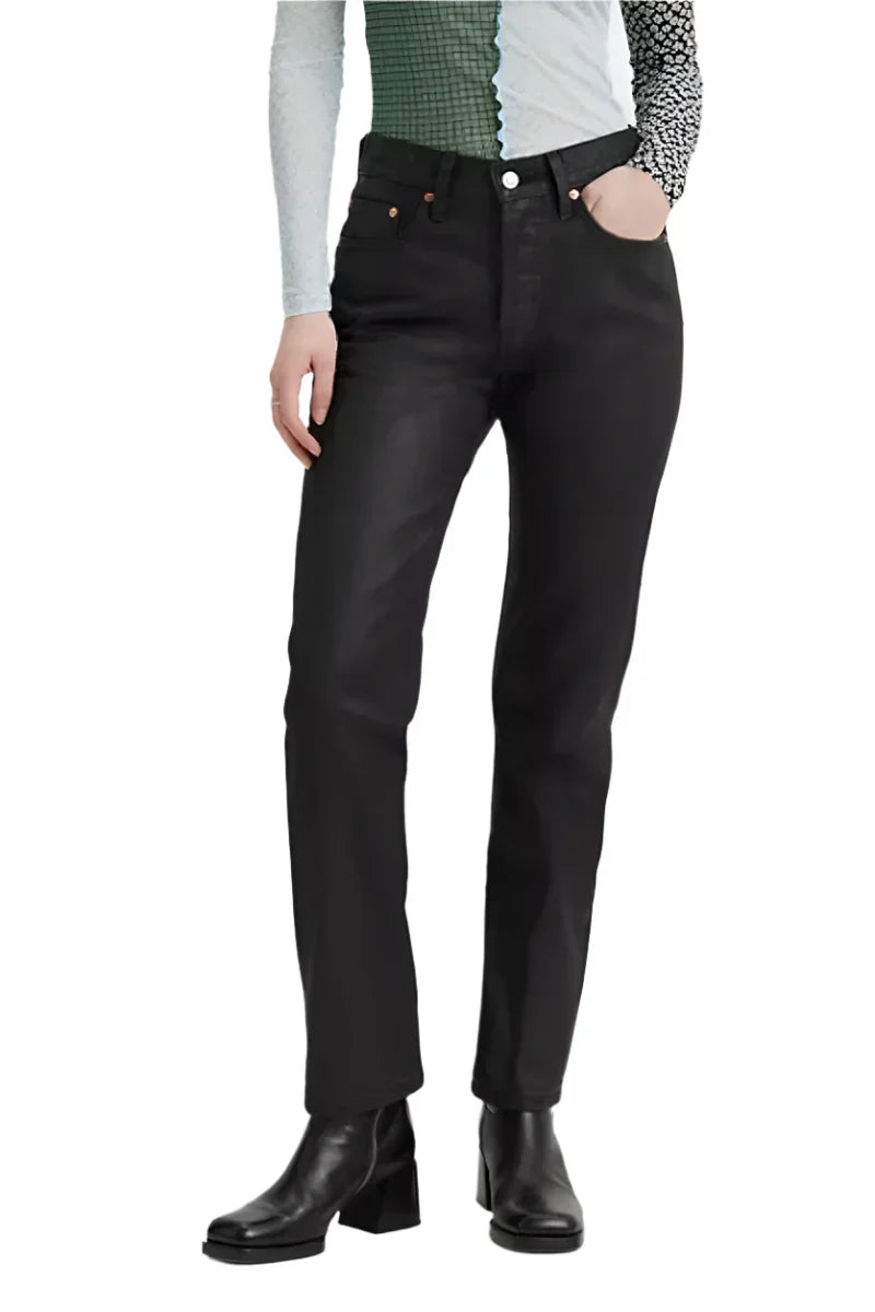 NWT - Levis 501 Wax Coated Posh Party Ladies Jeans - 24/30