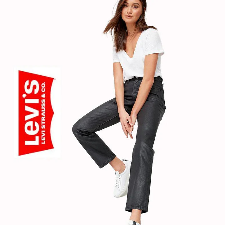 NWT - Levis 501 Wax Coated Posh Party Ladies Jeans - 24/30