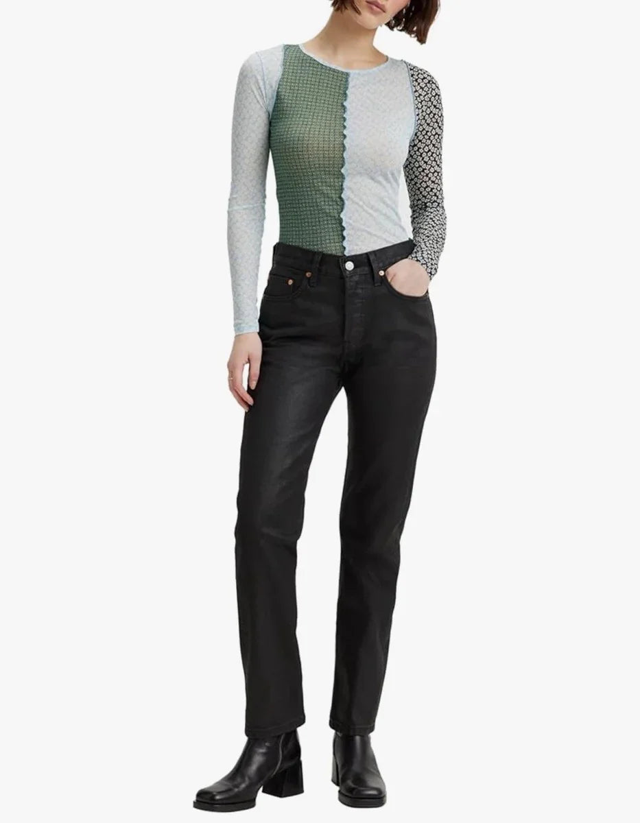 NWT - Levis 501 Wax Coated Posh Party Ladies Jeans - 24/30