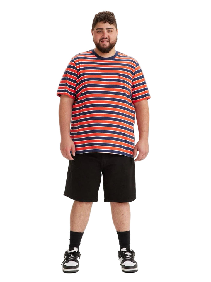 NWT- Levis 405 Mens Black Denim Shorts B&T -Size 54"