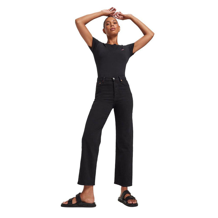 Levis Ladies Black ‘Ribcage Straight Ankle’ Jeans  - Size 24