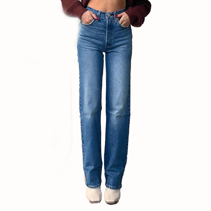 Levis Ladies ‘Ribcage Straight’ Button Fly Jeans  - Size 25