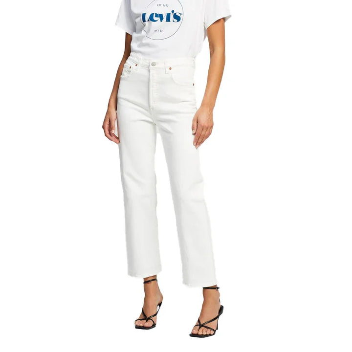Levis Ladies ‘Ribcage Straight Ankle’ White Jeans  - Size 24