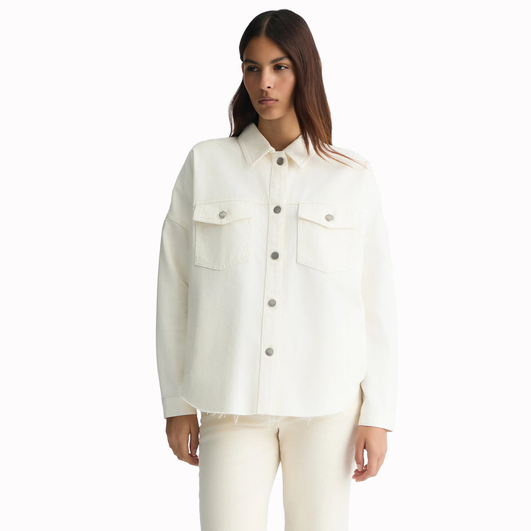 NEW - Liu-Jo Italian Ivory Crystal Logo Shirt/Jacket - Size M/L
