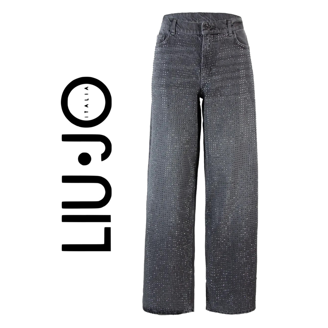 NWT - Liu-Jo Italy Stunning Crystal Front Mom Jeans - Size 28