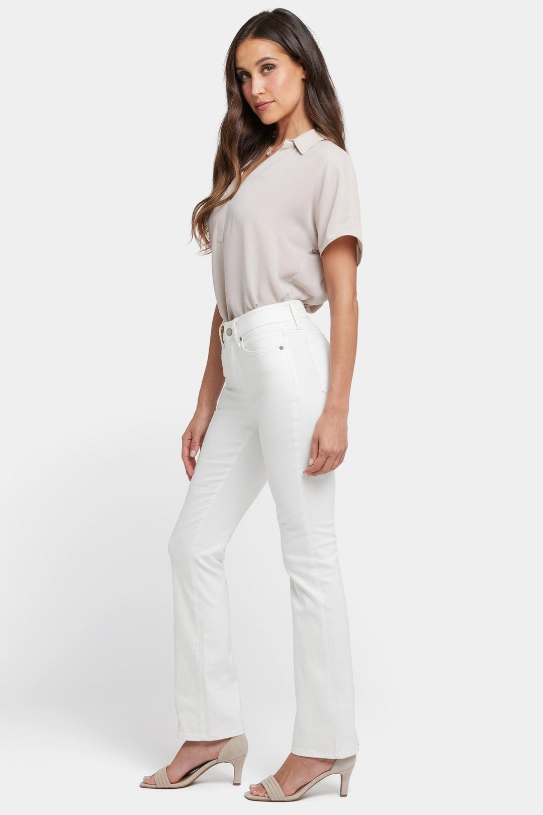 NYDJ - 'Lift & Tuck' MARILYN Straight White Jeans -Size 10US suit 14AU - Jean Pool