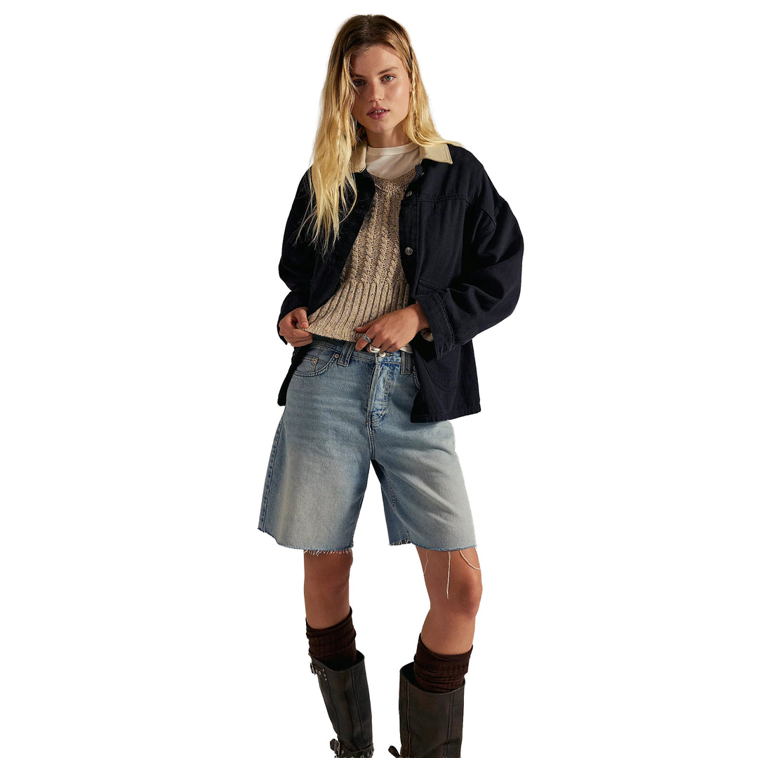 NWT- We the Free 'Montana' Cowgirl Blues Denim Shorts- Size 28