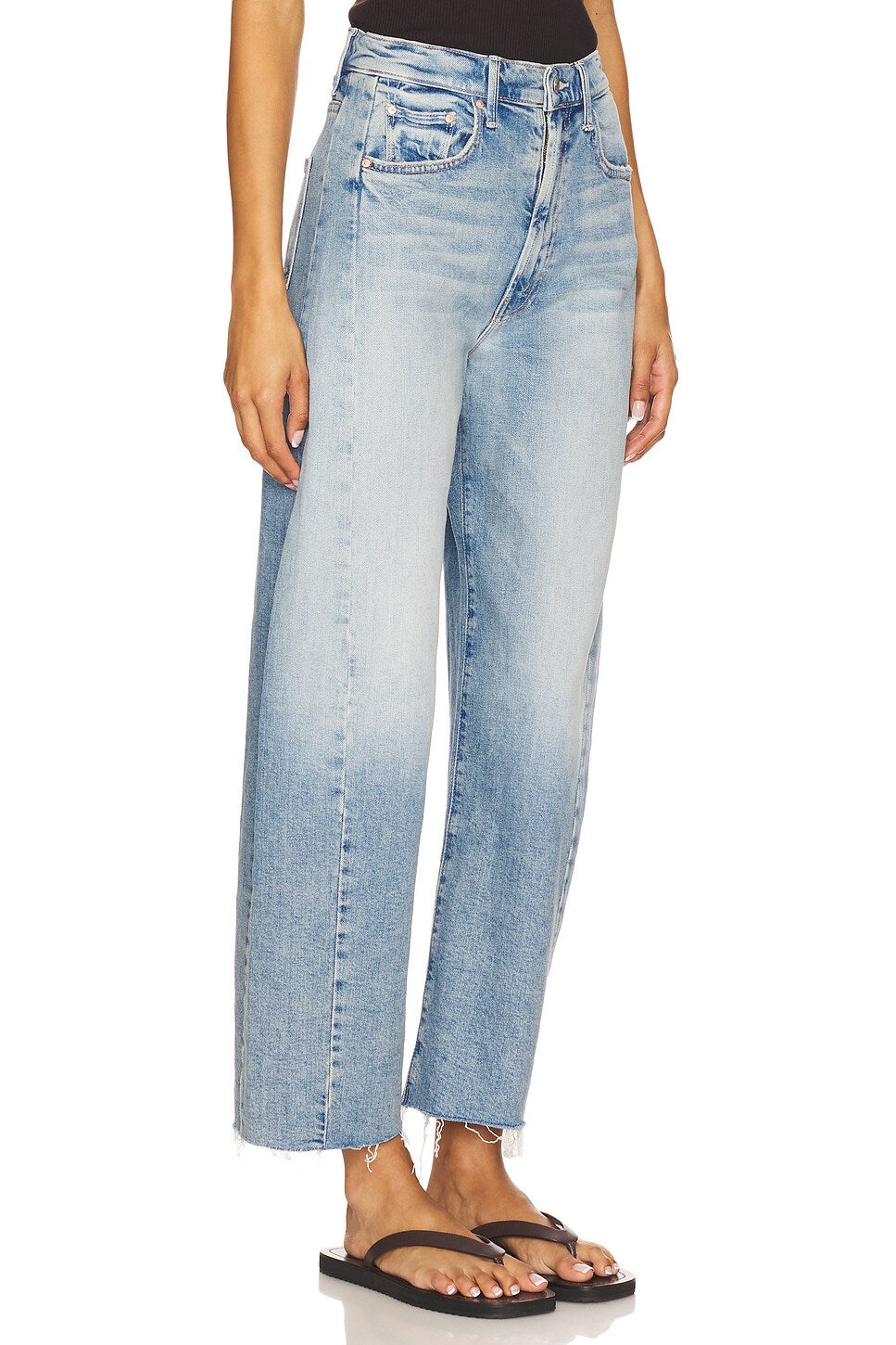 NEW - Mother Superior 'The Half- Pipe Ankle Fray' Barrel Jeans - Size 30
