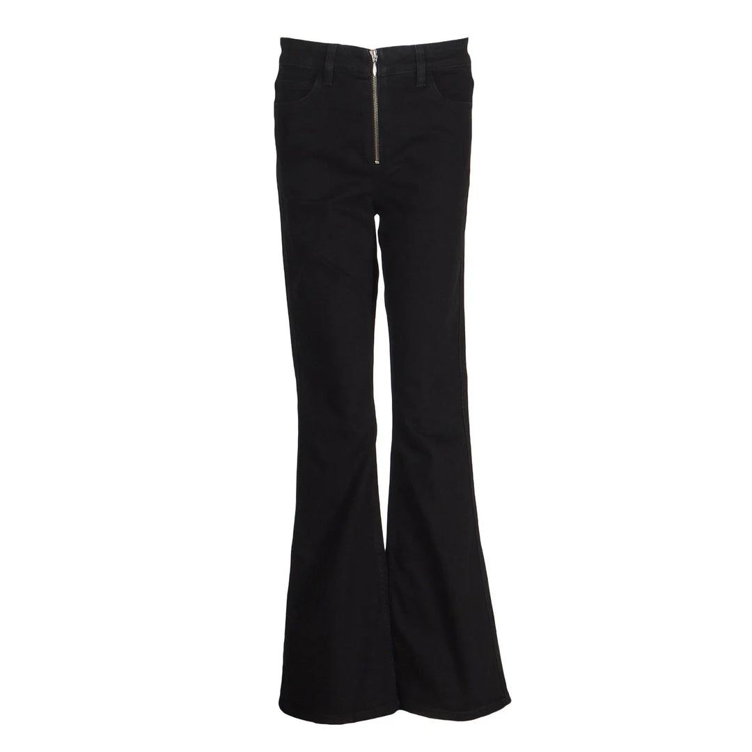 NWT - Maje Exposed Zipper Black Flare Jeans- Size Euro 38 (10AU)