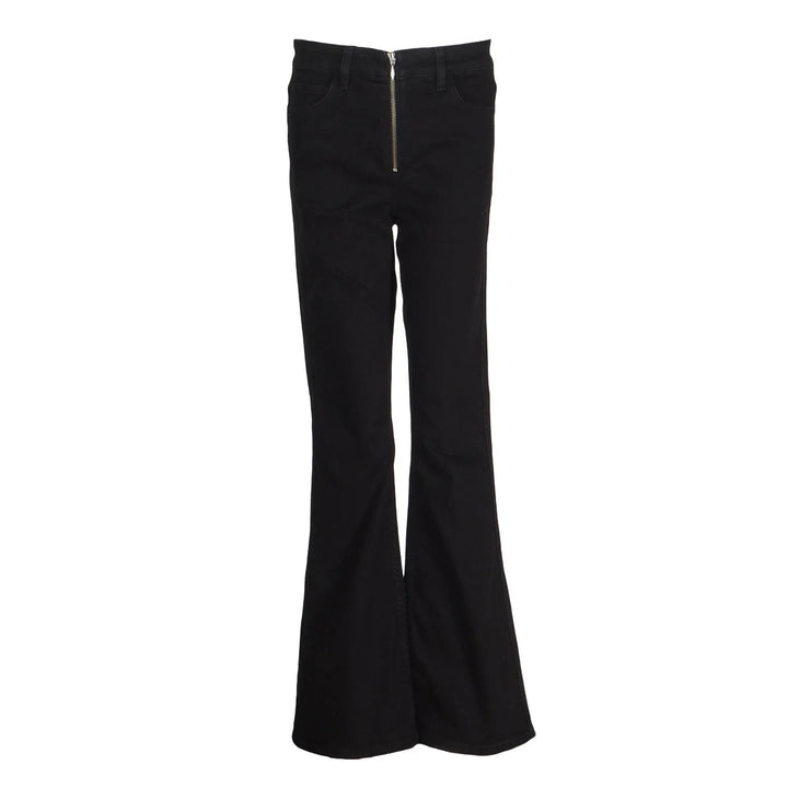 NWT - Maje Exposed Zipper Black Flare Jeans- Size Euro 38 (10AU)