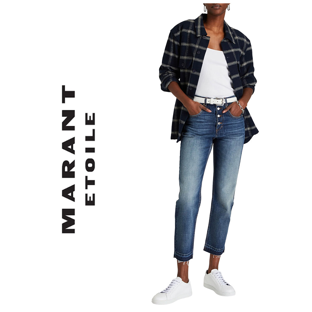 NWT- Isabel Marant Etoile 'Beldon' Exposed Button Jeans -Size 34FR suit 8AU
