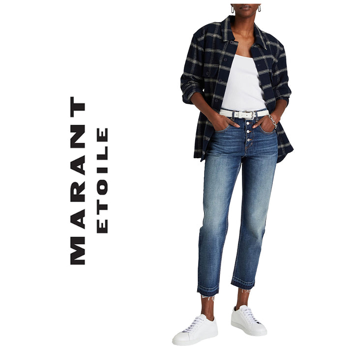 NWT- Isabel Marant Etoile 'Beldon' Exposed Button Jeans -Size 34FR suit 8AU