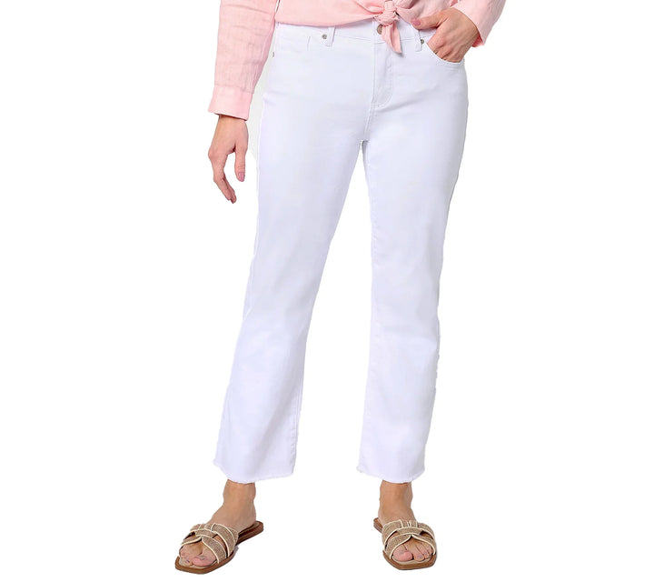 NYDJ - 'Lift & Tuck' MARILYN Straight White Jeans -Size 12US suit 16AU