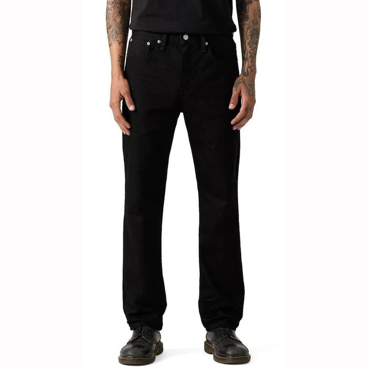 Levis 501 Button Fly Mens Black Jeans -Size 34