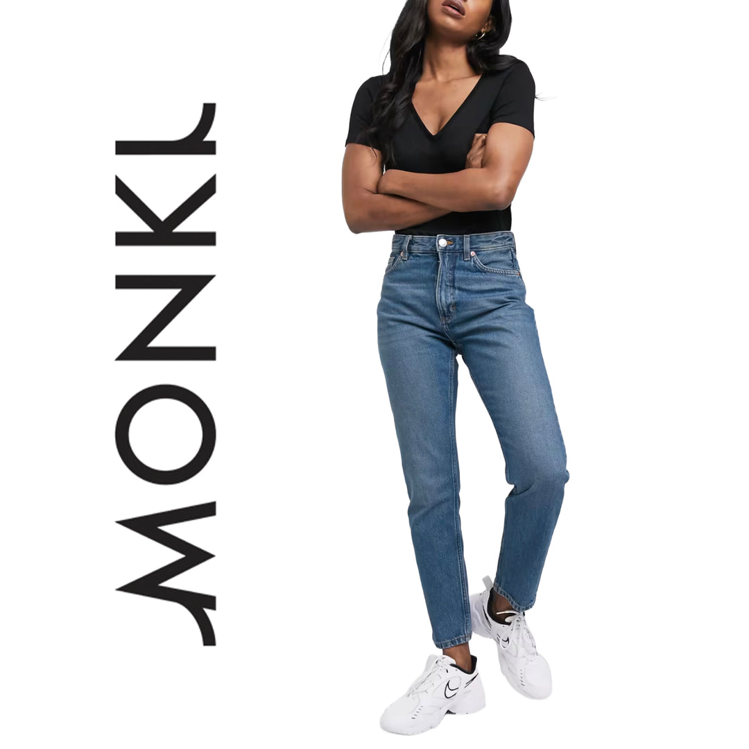 NWT - Monki Kimono High Rise Relaxed Jeans Size - 27"