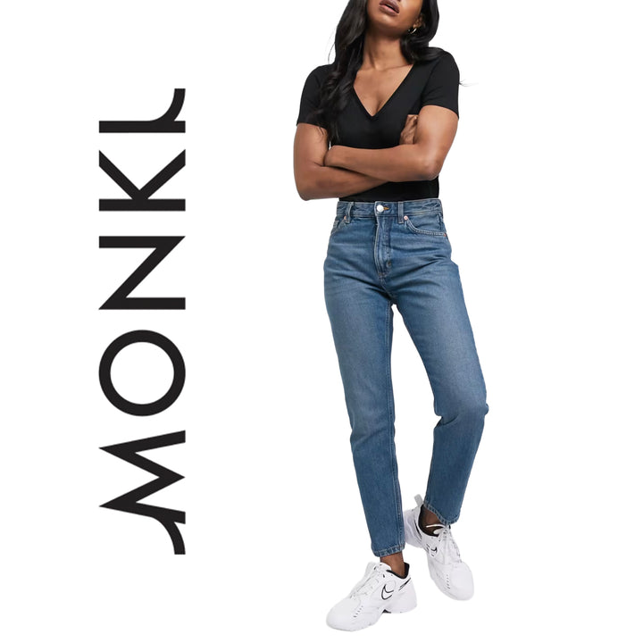 NWT - Monki Kimono High Rise Relaxed Jeans Size - 27"